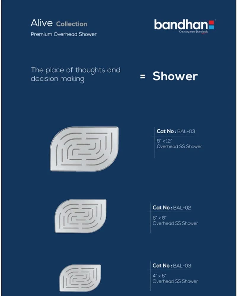 Alive Collection — Overhead Showers at Bandhan Ceramic Alive Collection — Overhead Showers at Bandhan Ceramic