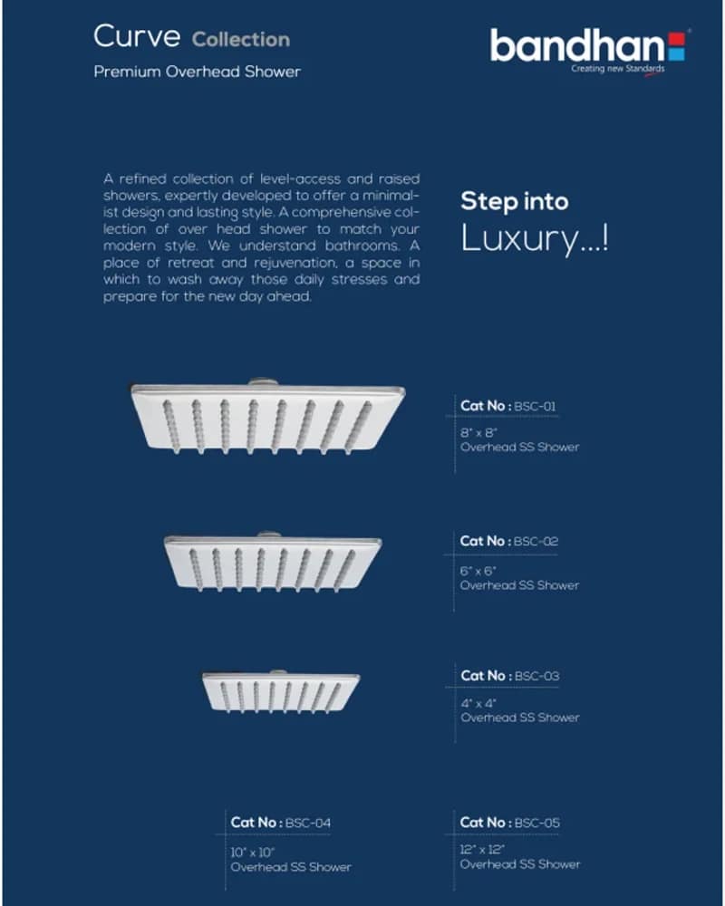 Curve — Overhead Showers at Bandhan Ceramic Curve — Overhead Showers at Bandhan Ceramic