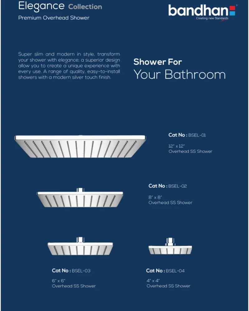 Elegance — Overhead Showers at Bandhan Ceramic Elegance — Overhead Showers at Bandhan Ceramic