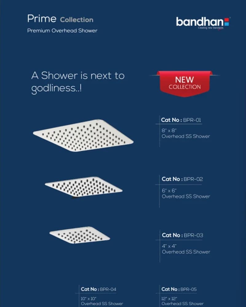 Prime Collection — Overhead Showers at Bandhan Ceramic Prime Collection — Overhead Showers at Bandhan Ceramic
