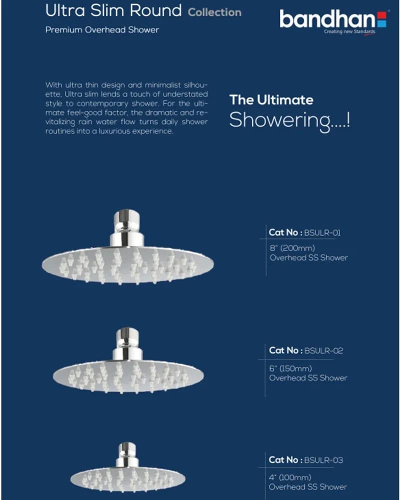 Ultra Slim Round — Overhead Showers at Bandhan Ceramic Ultra Slim Round — Overhead Showers at Bandhan Ceramic