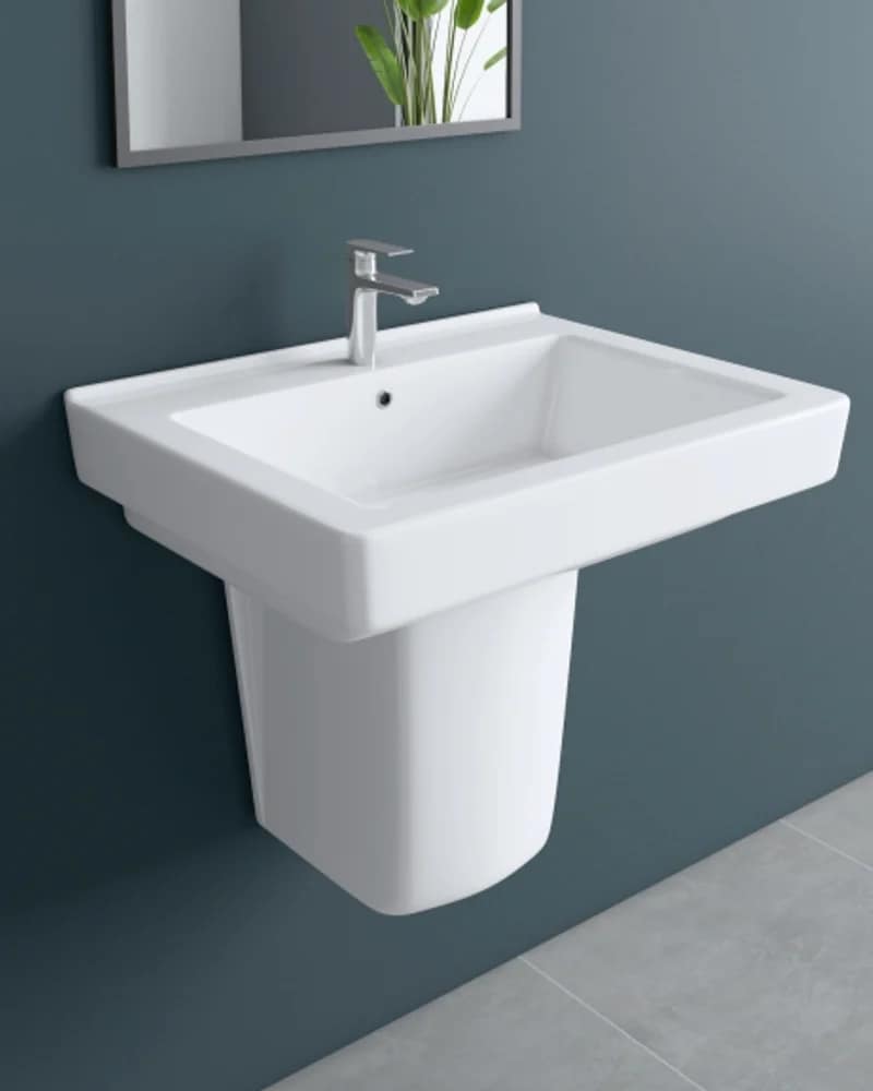 Oliver / Amy — BHOLS Half-Pedestal Basin Sets at Bandhan Ceramic Oliver / Amy — BHOLS Half-Pedestal Basin Sets at Bandhan Ceramic