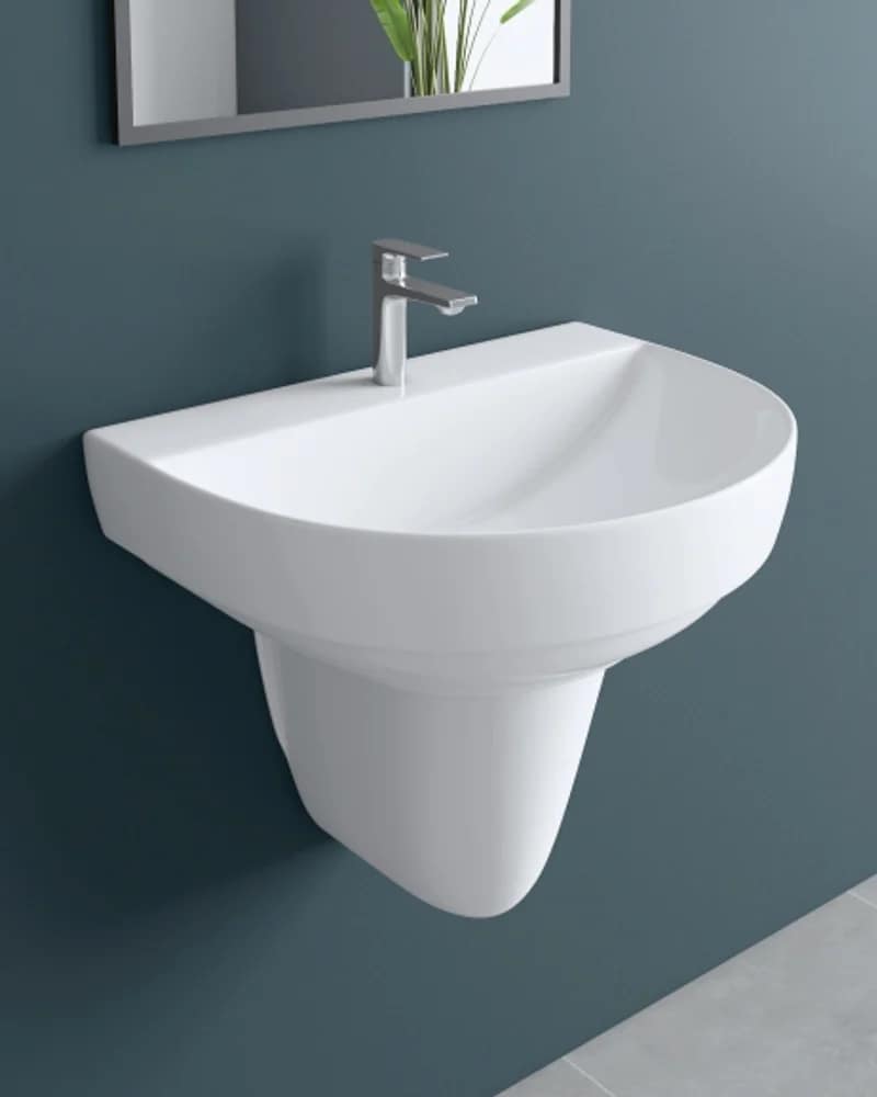 Oscar / Lily — BHOLS Half-Pedestal Basin Sets at Bandhan Ceramic Oscar / Lily — BHOLS Half-Pedestal Basin Sets at Bandhan Ceramic