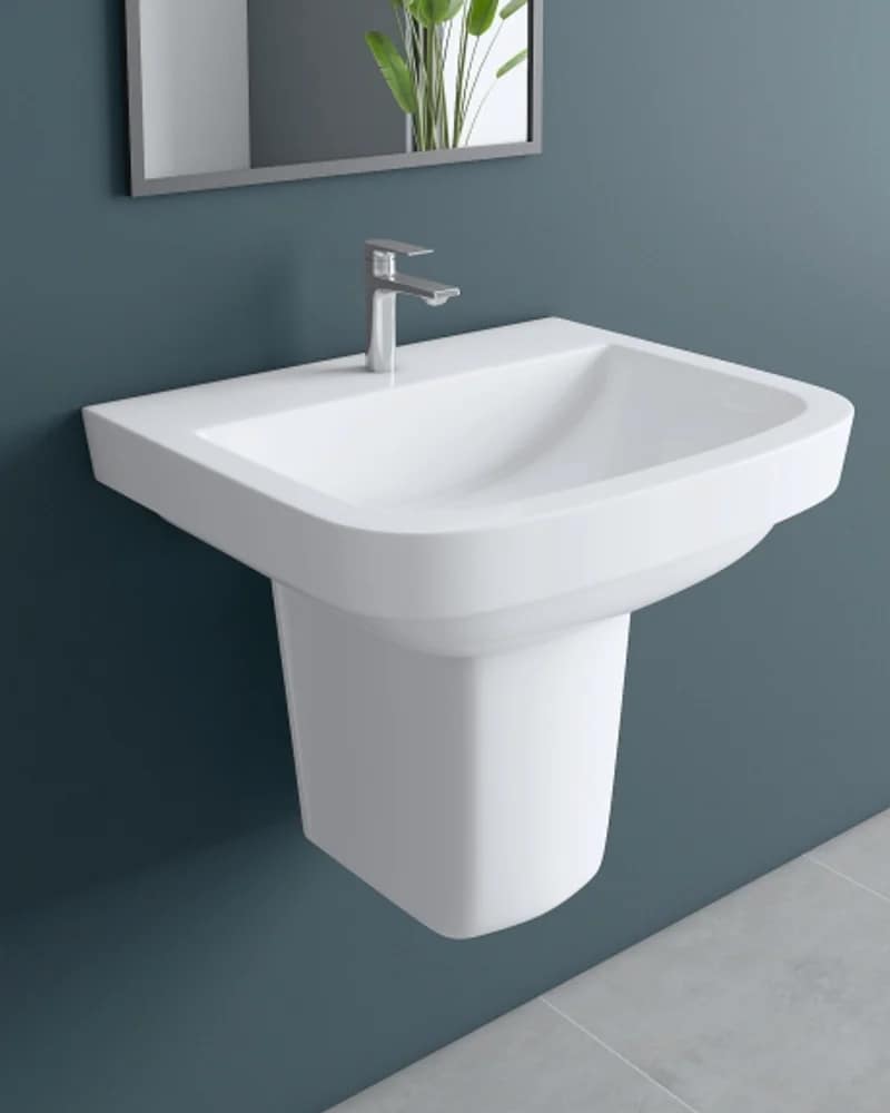 William / Amy — BHOLS Half-Pedestal Basin Sets at Bandhan Ceramic William / Amy — BHOLS Half-Pedestal Basin Sets at Bandhan Ceramic