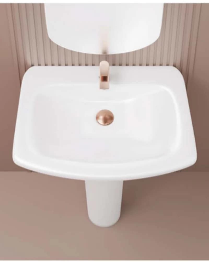 Coral — Radiance Full-Pedestal Basins at Bandhan Ceramic Coral — Radiance Full-Pedestal Basins at Bandhan Ceramic