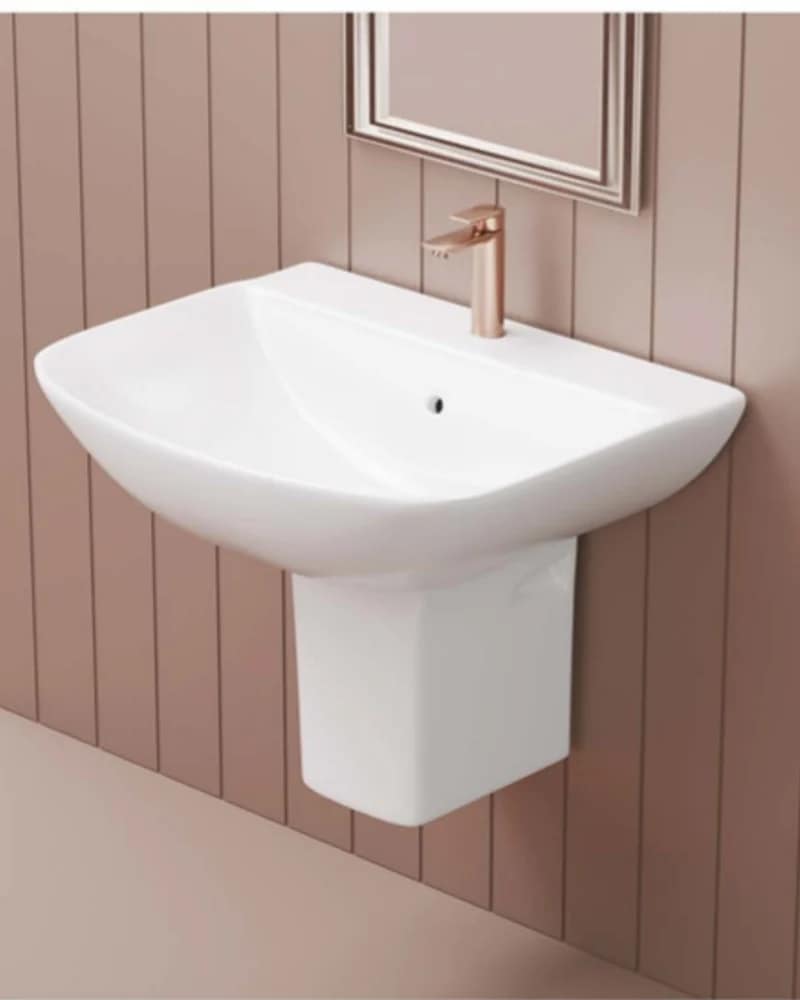 Alpha — Radiance Half-Pedestal Basins at Bandhan Ceramic Alpha — Radiance Half-Pedestal Basins at Bandhan Ceramic