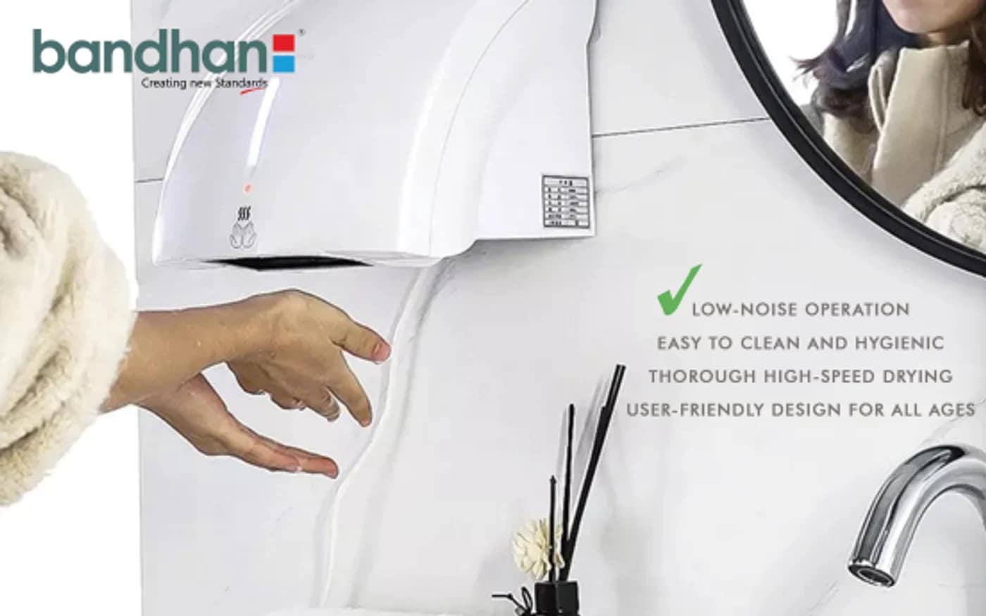 Automatic Hand Dryers — Allied Products at Bandhan Ceramic Automatic Hand Dryers — Bandhan Ceramic
