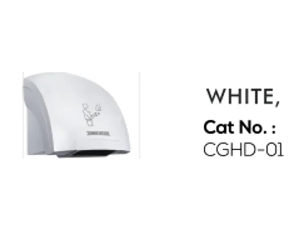 White Standard — Automatic Hand Dryers at Bandhan Ceramic White Standard — Automatic Hand Dryers at Bandhan Ceramic