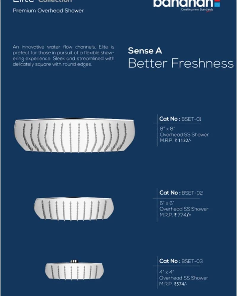Elite — Overhead Showers at Bandhan Ceramic Elite — Overhead Showers at Bandhan Ceramic