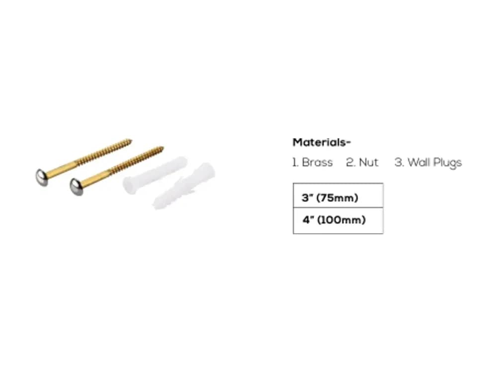 Brass Screw Set with Cap — Rack Bolts at Bandhan Ceramic Brass Screw Set with Cap — Rack Bolts at Bandhan Ceramic