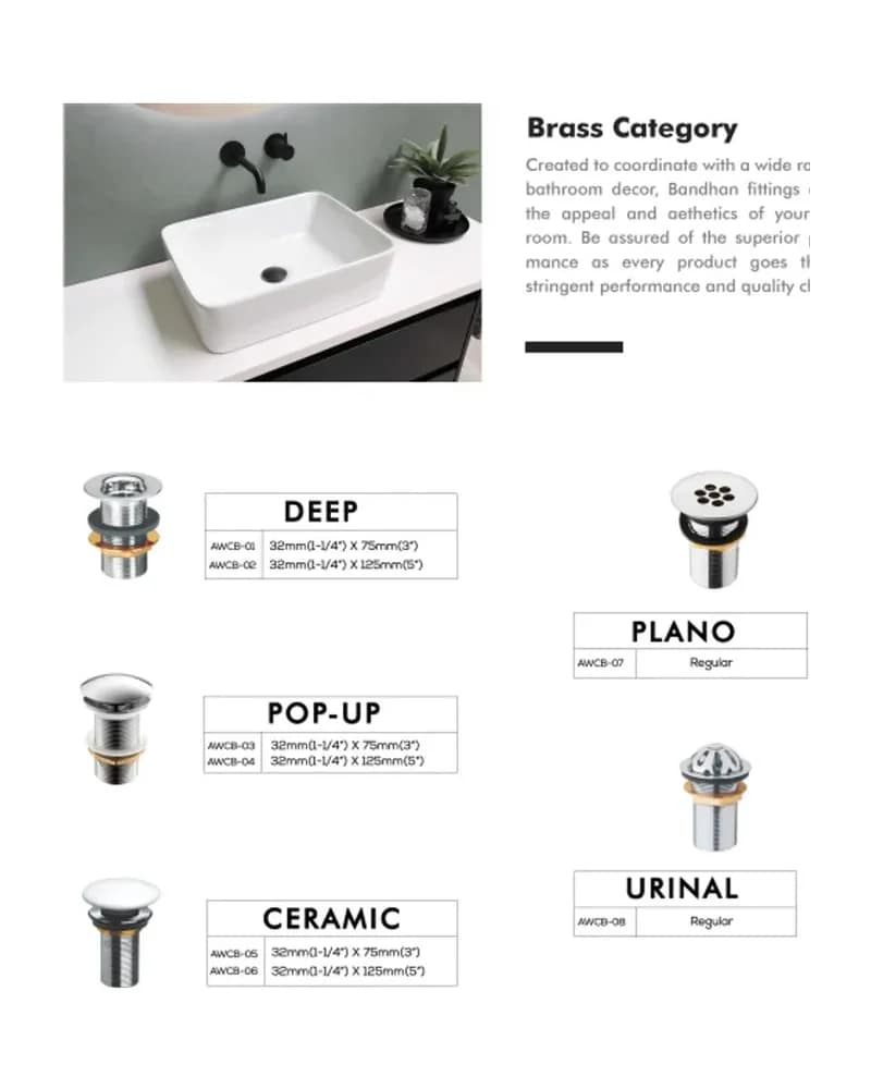 Brass — Waste Couplings at Bandhan Ceramic Brass — Waste Couplings at Bandhan Ceramic