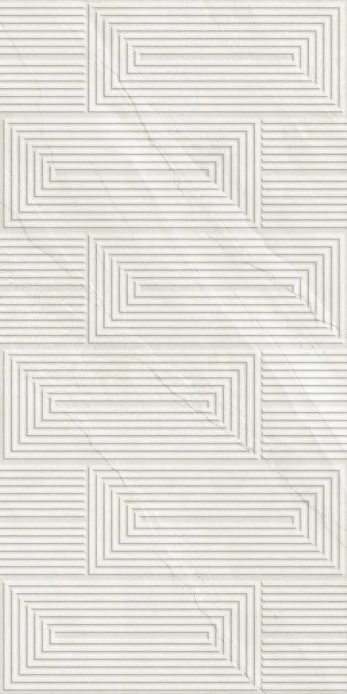 Glamour Bianco Decore — face 1 at Bandhan Ceramic Glamour Bianco Decore 600×1200 mm NR Surface decor tile