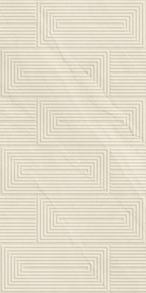 Glamour Crema Decore — face 1 at Bandhan Ceramic Glamour Crema Decore 600×1200 mm NR Surface decor tile