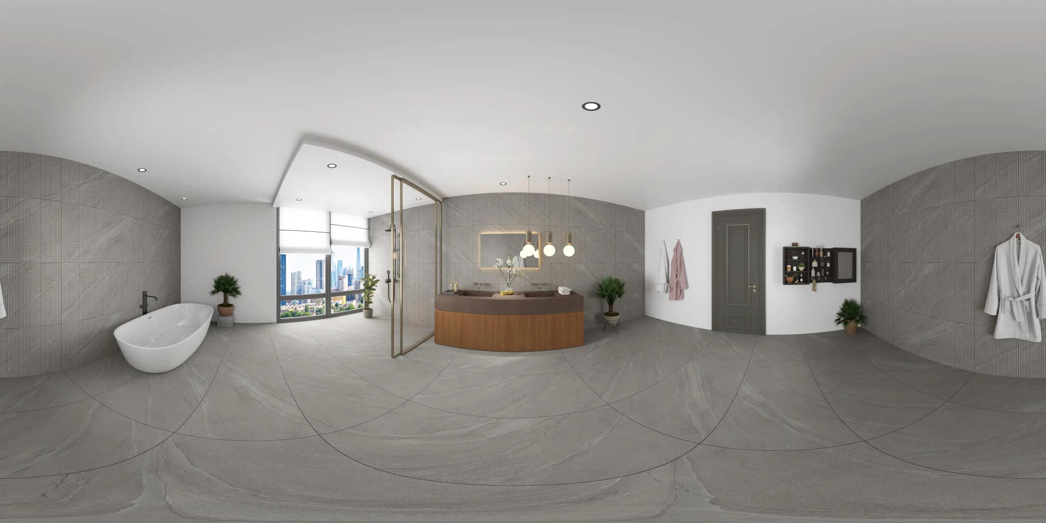 360° room render with Glamour Silver Decore on the feature wall 360° room render with Glamour Silver Decore on the feature wall