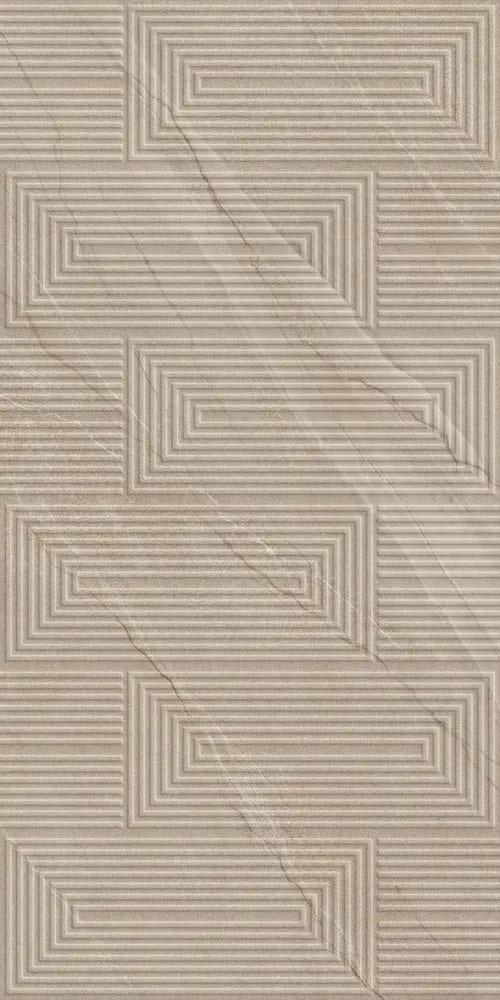 Glamour Taupe Decore — face 1 at Bandhan Ceramic Glamour Taupe Decore 600×1200 mm NR Surface decor tile