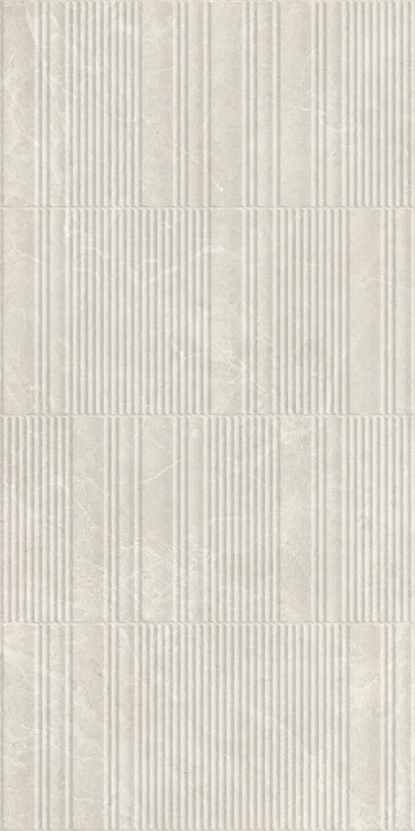 Luciana Bianco Decore — face 1 at Bandhan Ceramic Luciana Bianco Decore 600×1200 mm NR Surface decor tile