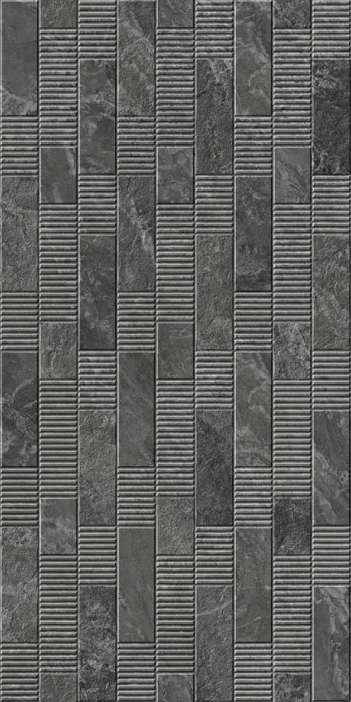 Thassos Nero Decore — face 1 at Bandhan Ceramic Thassos Nero Decore 600×1200 mm NR Surface decor tile