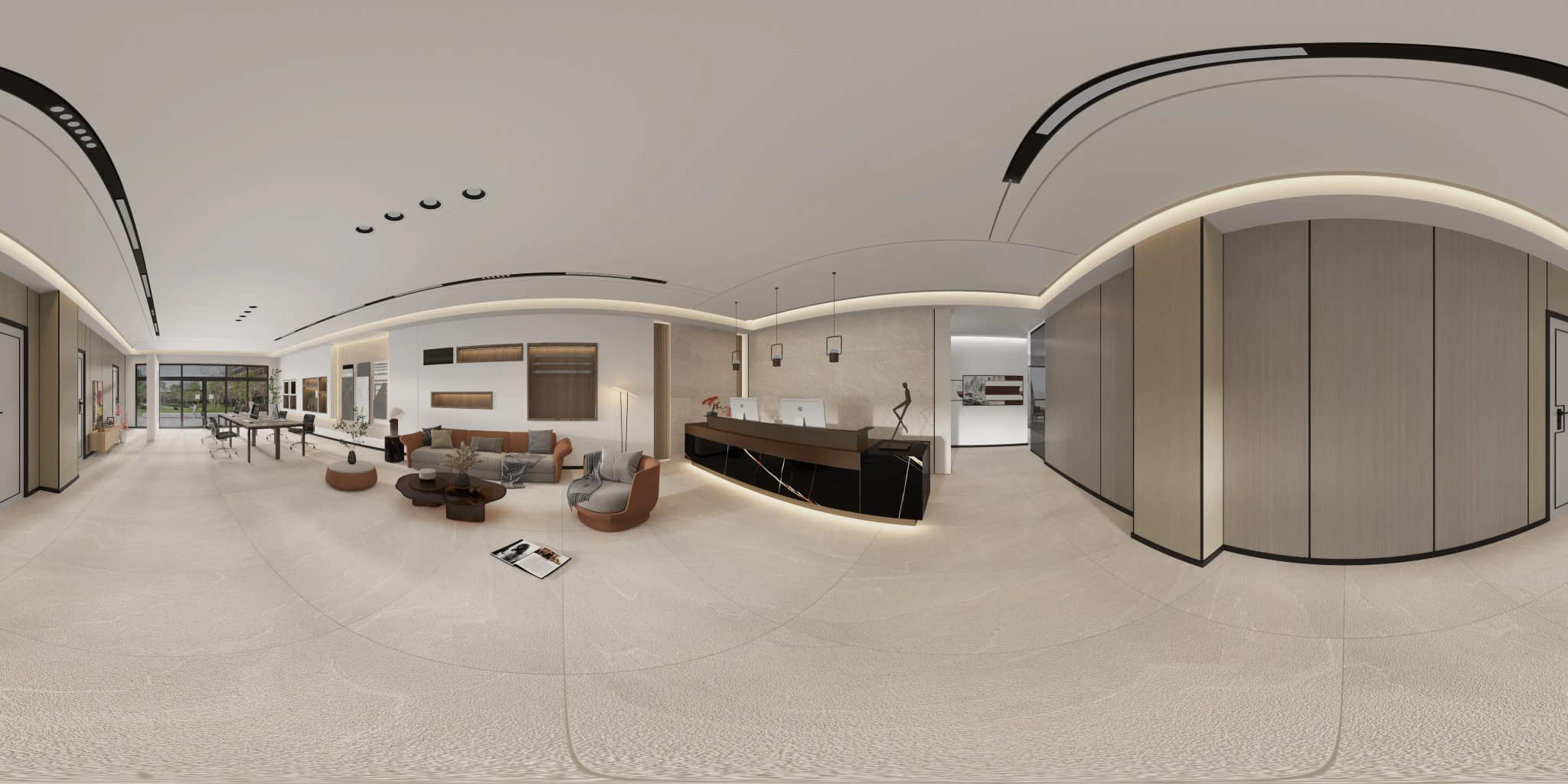 360° room render with Venice Bianco Decore on the feature wall 360° room render with Venice Bianco Decore on the feature wall