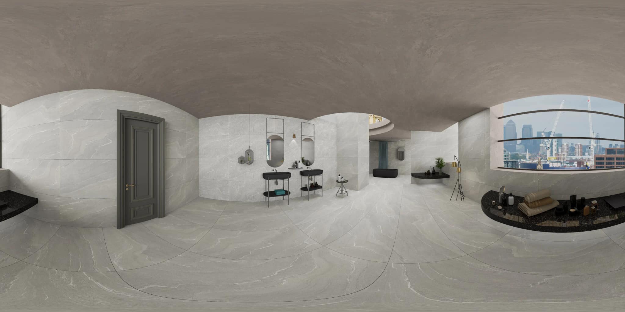 360° room render with Venice Silver Decore on the feature wall 360° room render with Venice Silver Decore on the feature wall